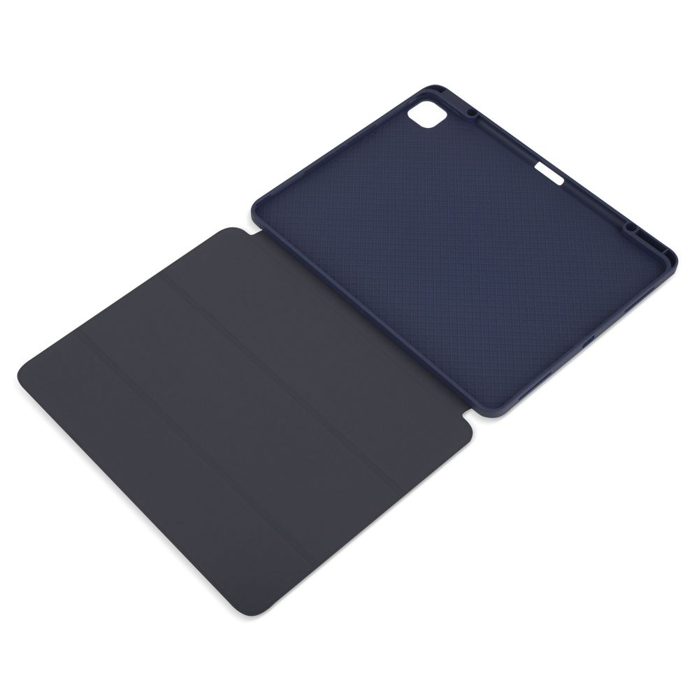 Husă Flip Magnetică cu suport Stylus Stylus iPad Pro 12.9 (2020) Albastru