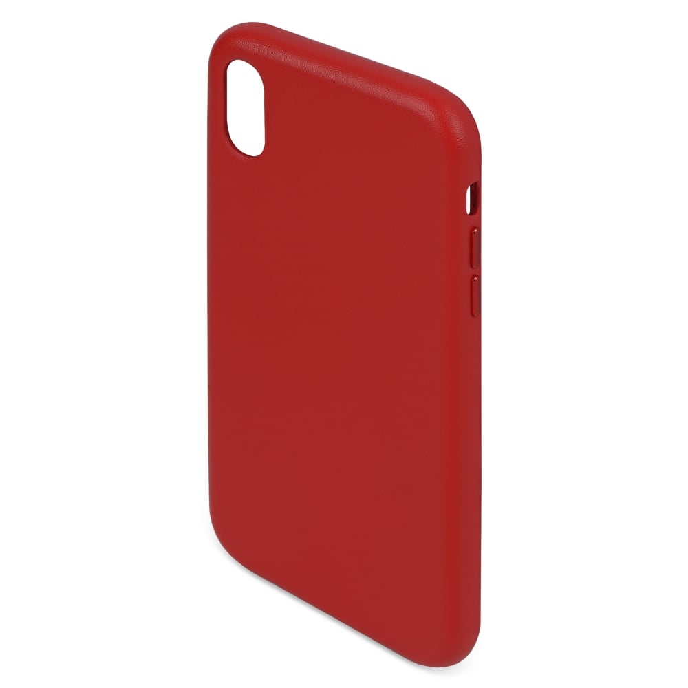 Husă din piele naturală Apple iPhone XR - Roșu