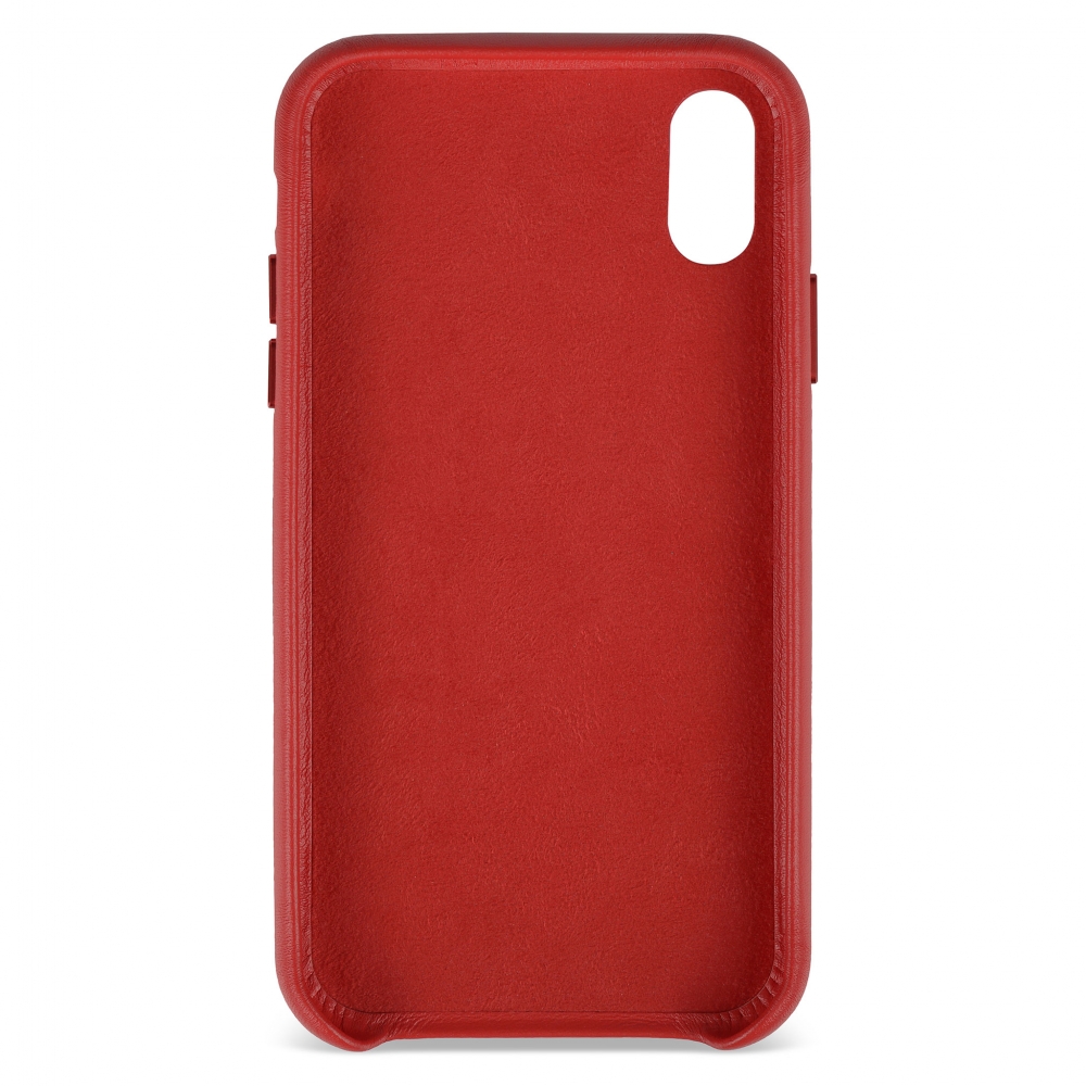 Husă din piele naturală Apple iPhone XR - Roșu