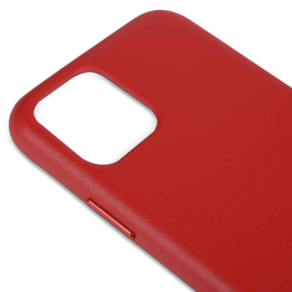 Husă protecție piele iPhone 11 Pro Max Roșu