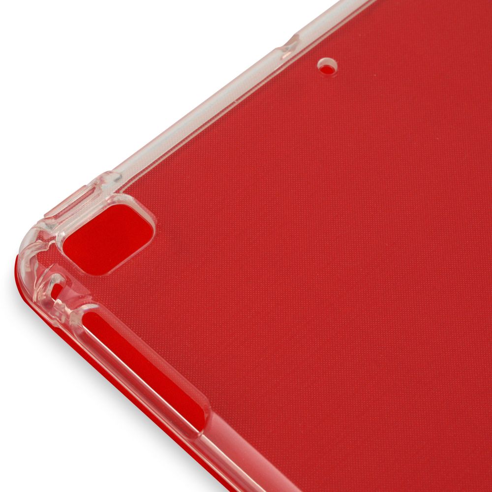 Husă magnetică cu spate transparent și colțuri întărite iPad Mini 4 / 5 7.9 inch - Roșu