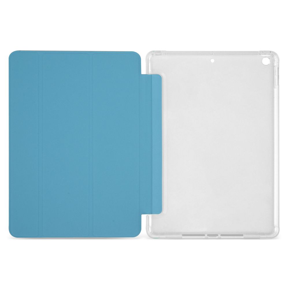 Husă magnetică cu spate transparent și colțuri întărite iPad 7 / 8 10.2 inch, Sky Blue