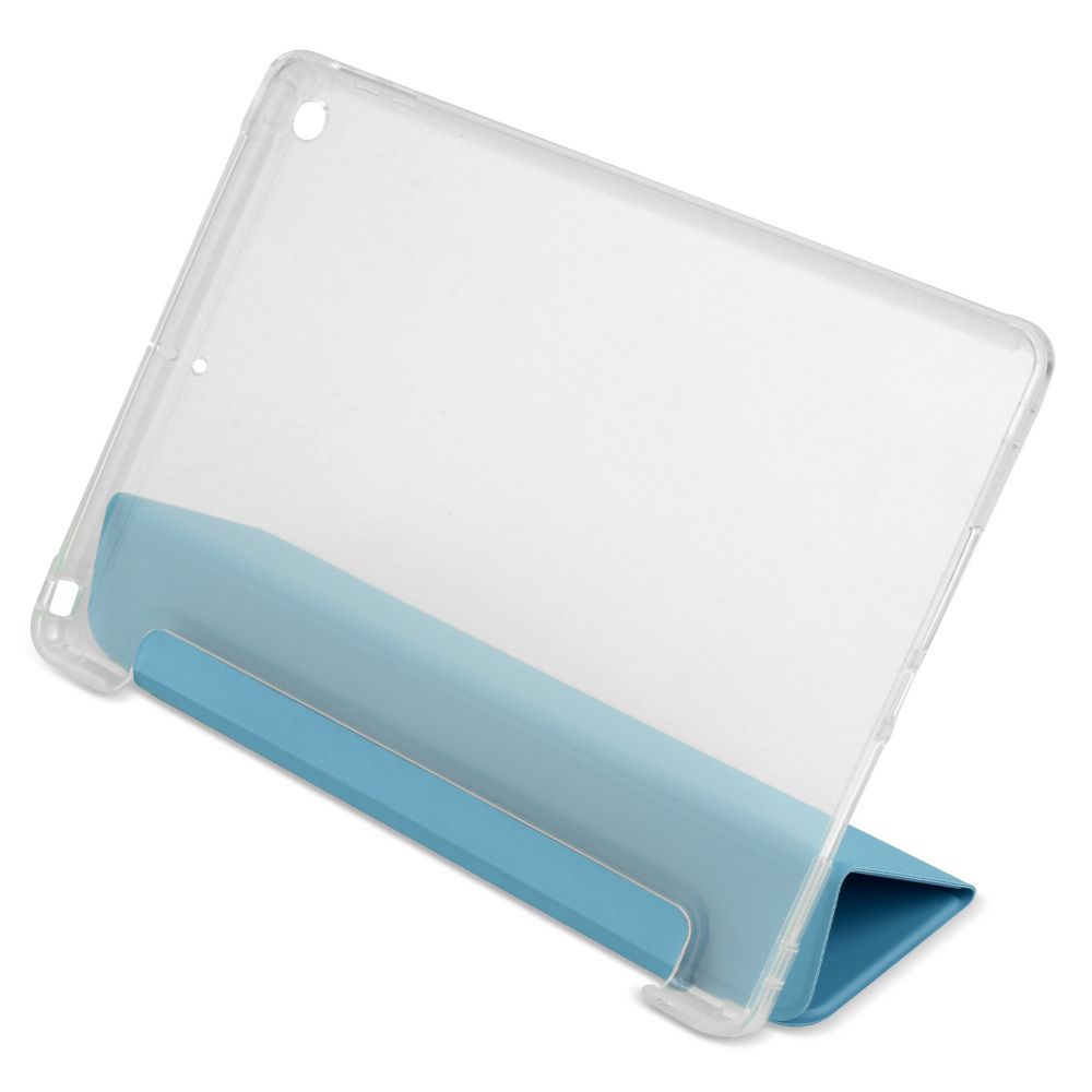 Husă magnetică cu spate transparent și colțuri întărite iPad 7 / 8 10.2 inch, Sky Blue