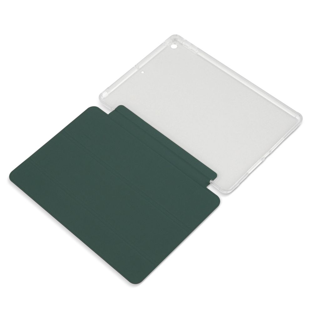 Husă magnetică cu spate transparent și colțuri întărite iPad 7 / 8 10.2 inch - Dark Green