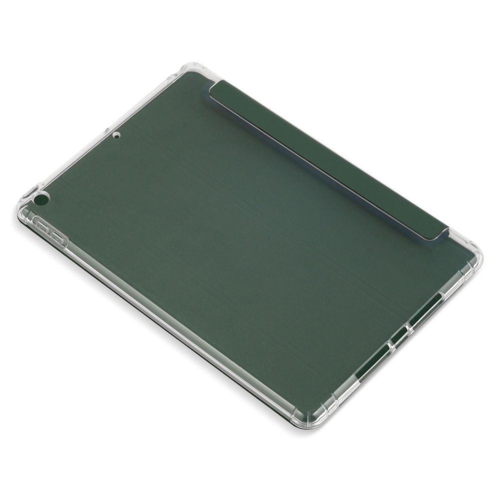 Husă magnetică cu spate transparent și colțuri întărite iPad 7 / 8 10.2 inch - Dark Green