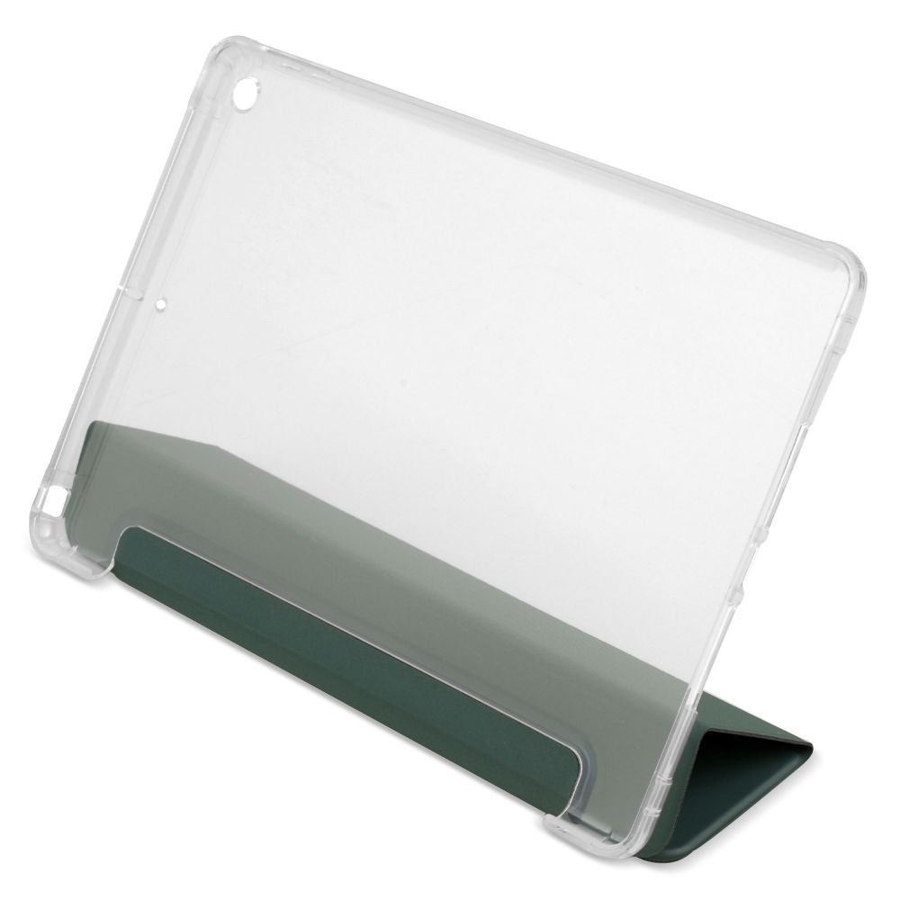 Husă magnetică cu spate transparent și colțuri întărite iPad 7 / 8 10.2 inch - Dark Green