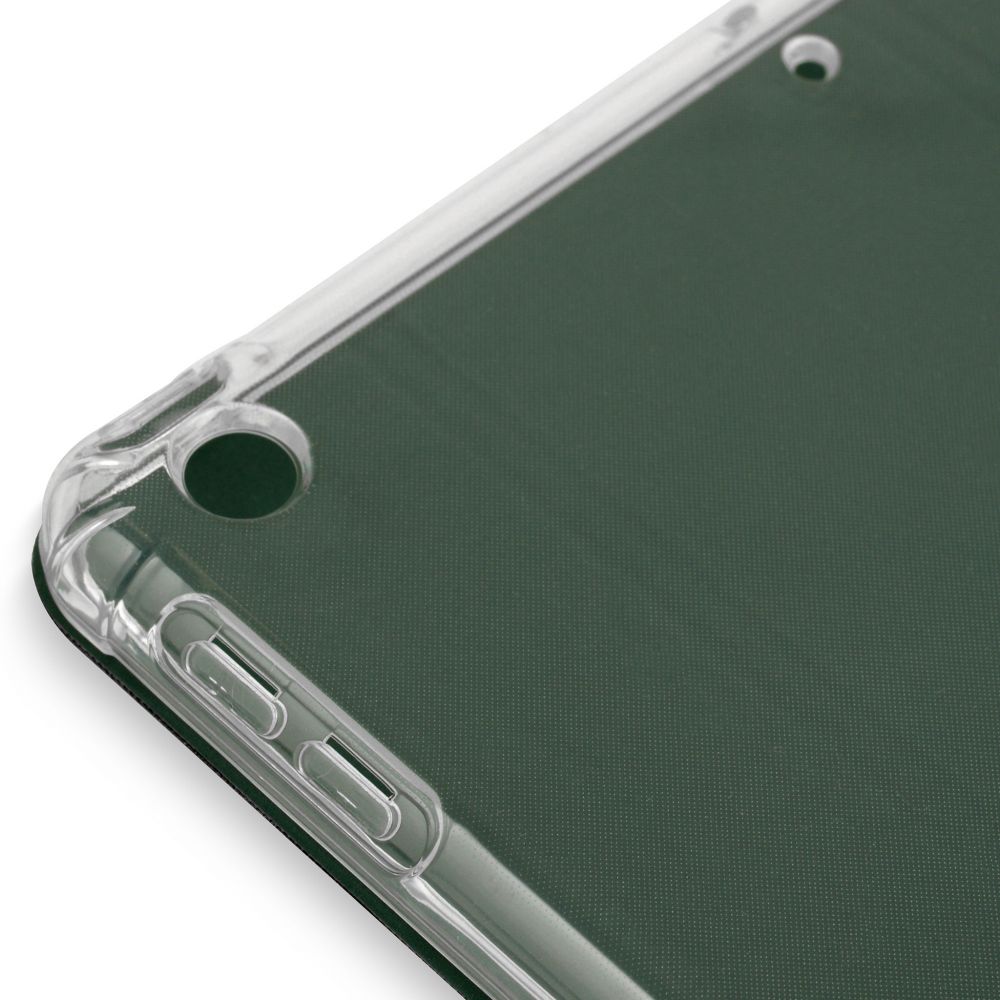 Husă magnetică cu spate transparent și colțuri întărite iPad 7 / 8 10.2 inch - Dark Green