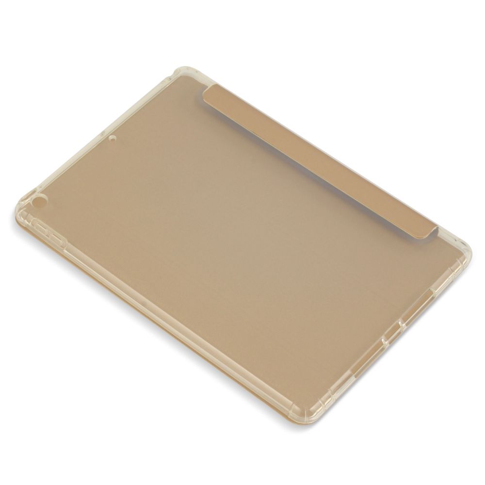 Husă magnetică cu spate transparent și colțuri întărite iPad 7 / 8 10.2 inch, Auriu