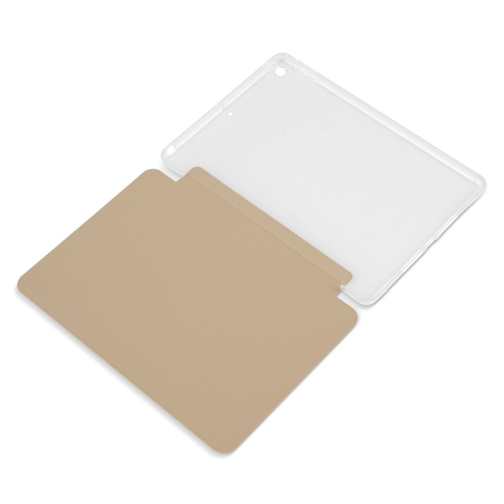 Husă magnetică cu spate transparent și colțuri întărite iPad 7 / 8 10.2 inch, Auriu