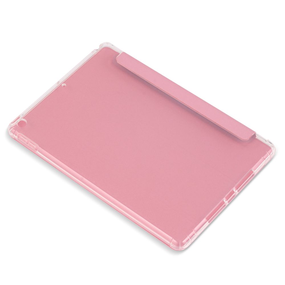 Husă magnetică cu spate transparent și colțuri întărite iPad 7 / 8 10.2 inch Roz