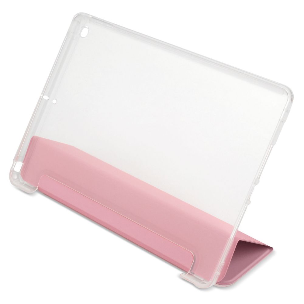 Husă magnetică cu spate transparent și colțuri întărite iPad 7 / 8 10.2 inch Roz