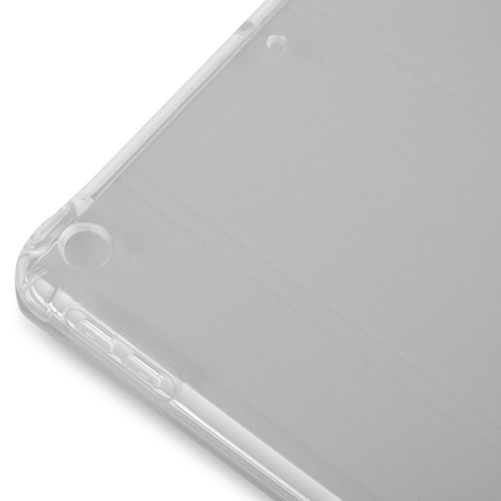 Husă magnetică cu spate transparent și colțuri întărite iPad 7 / 8 10.2 inch, Gri deschis