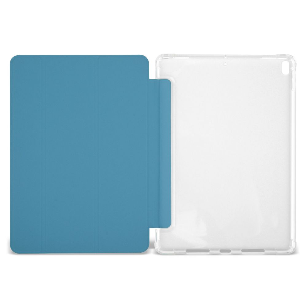 Husă magnetică cu spate transparent și colțuri întărite iPad Air 3 / iPad Pro 10.5, Sky Blue