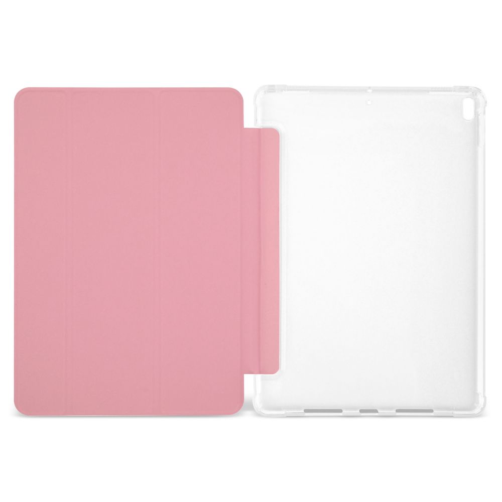 Husă magnetică cu spate transparent și colțuri întărite iPad Air 3 / iPad Pro 10.5, Roz