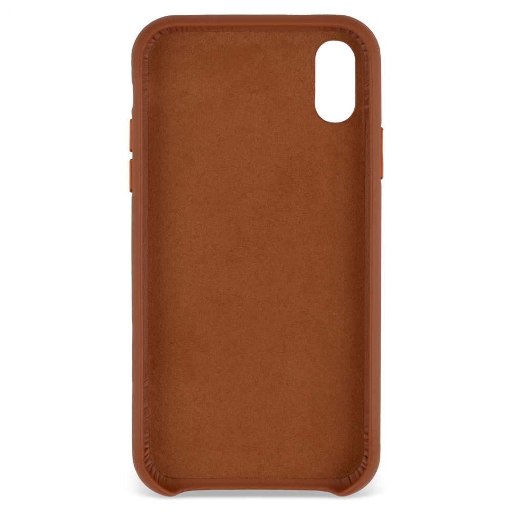 Husă din piele naturală Apple iPhone XR - Maro