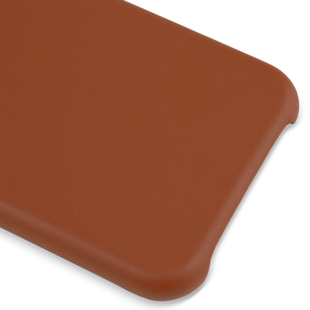 Husă din piele naturală Apple iPhone XR - Maro