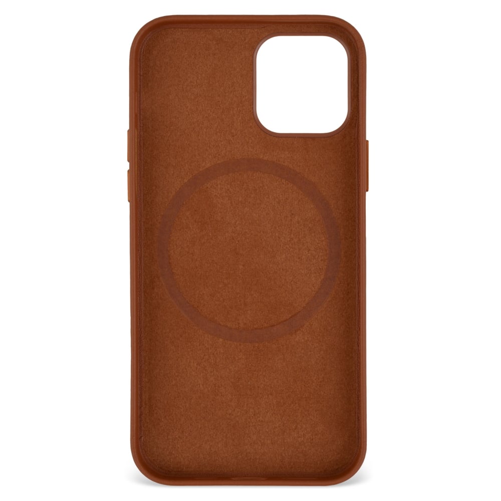 Husă din piele naturală cu MagSafe Apple iPhone 12 mini, Maro
