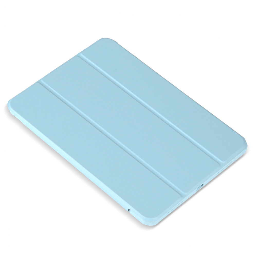 Husă magnetică cu spate acrilic, colțuri întărite și suport Stylus iPad Air 4 10.9, Haze Blue