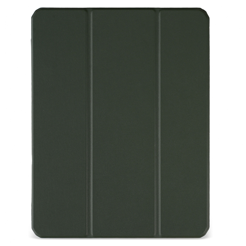 Husă magnetică cu spate acrilic, colțuri întărite și suport Stylus iPad Air 4 10.9, Army Green