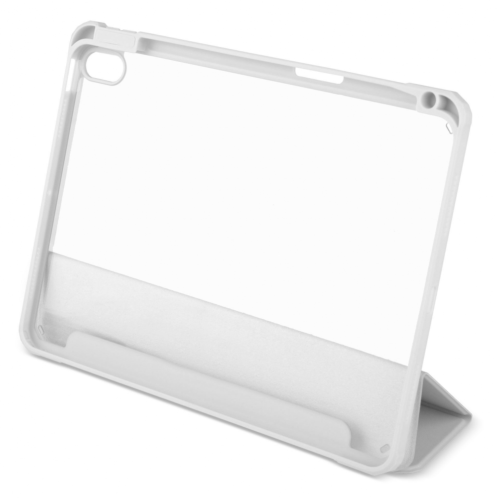 Husa magnetica cu spate acrilic, colturi intarite si suport Stylus iPad Air 4 10.9 Gri