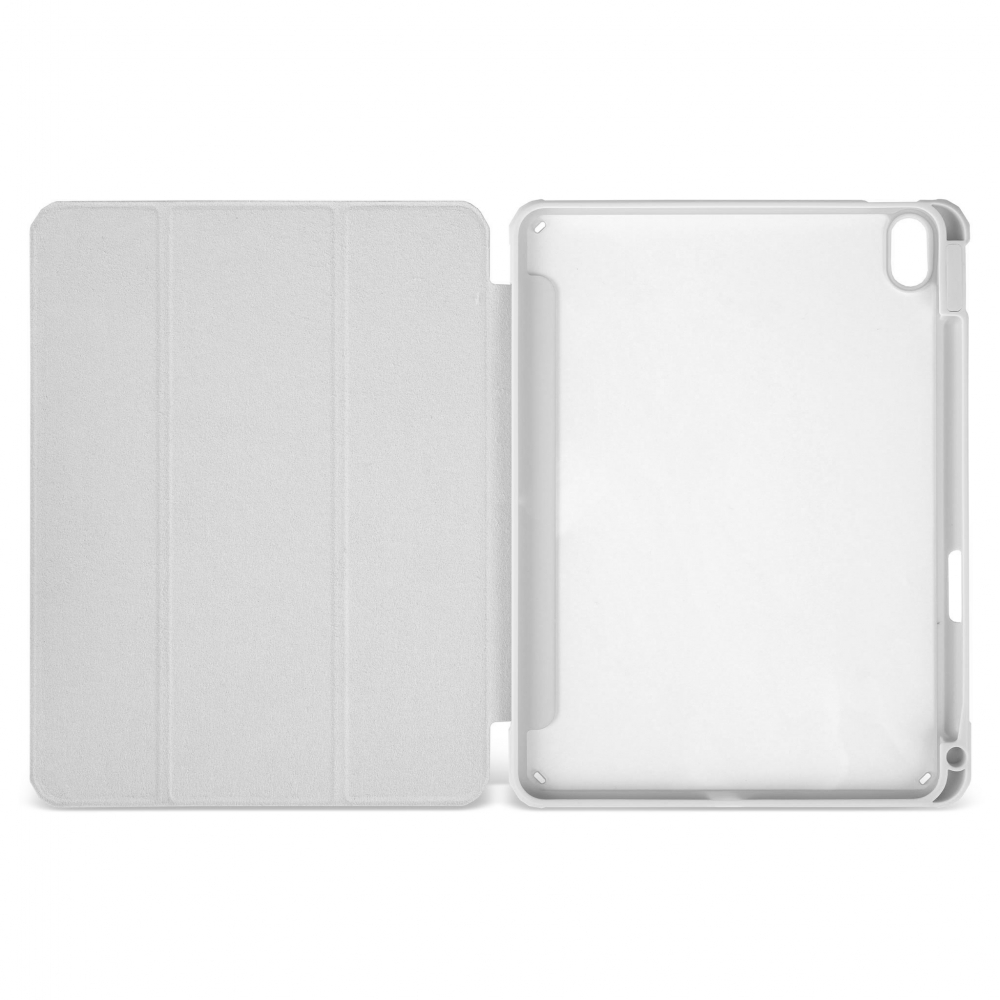 Husa magnetica cu spate acrilic, colturi intarite si suport Stylus iPad Air 4 10.9 Gri
