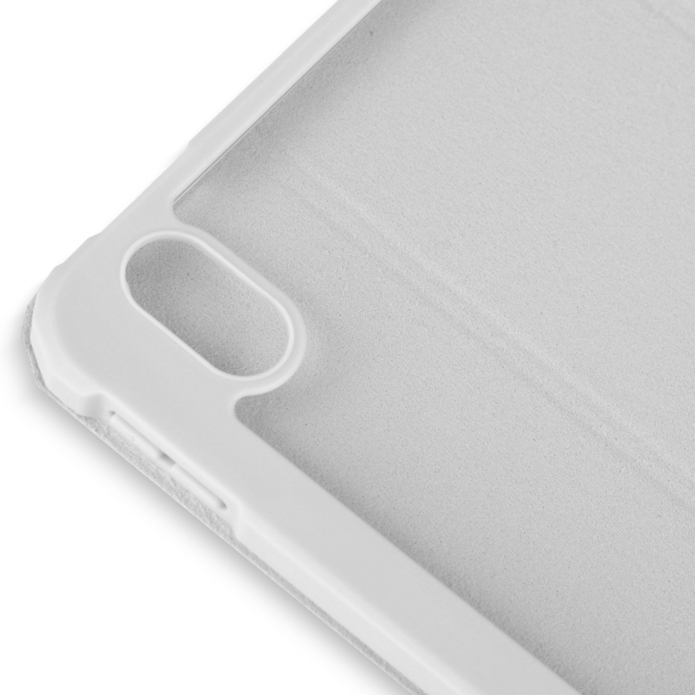 Husa magnetica cu spate acrilic, colturi intarite si suport Stylus iPad Air 4 10.9 Gri
