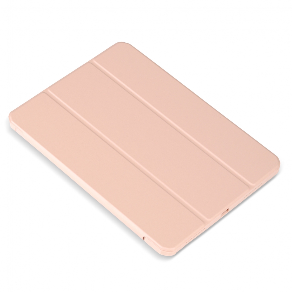 Husa magnetica cu spate acrilic, colturi intarite si suport Stylus iPad Air 4 10.9 Roz