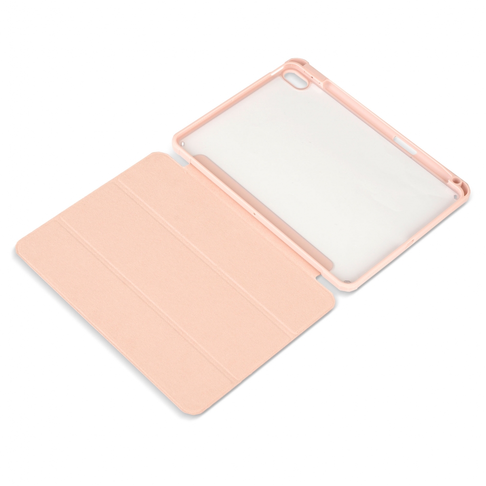 Husa magnetica cu spate acrilic, colturi intarite si suport Stylus iPad Air 4 10.9 Roz