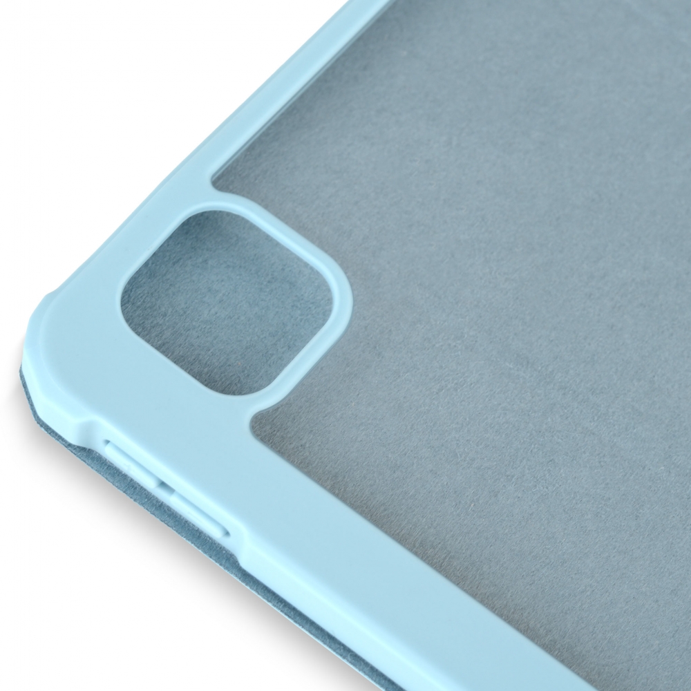 Husă magnetică cu spate acrilic, colțuri întărite și suport Stylus iPad Pro 11 (2020) Haze Blue