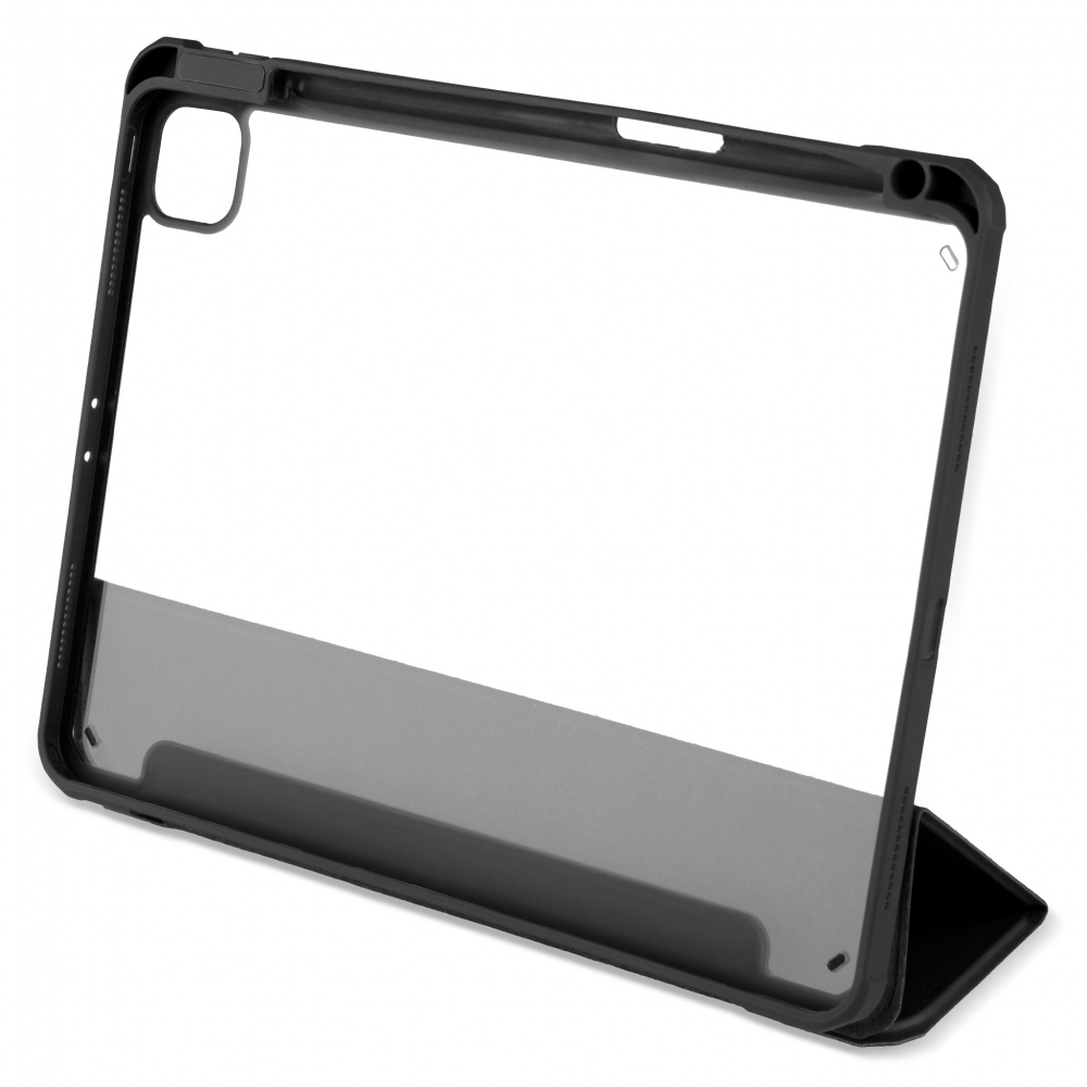 Husă magnetică cu spate acrilic și suport Stylus iPad Pro 11 (2020) - Negru
