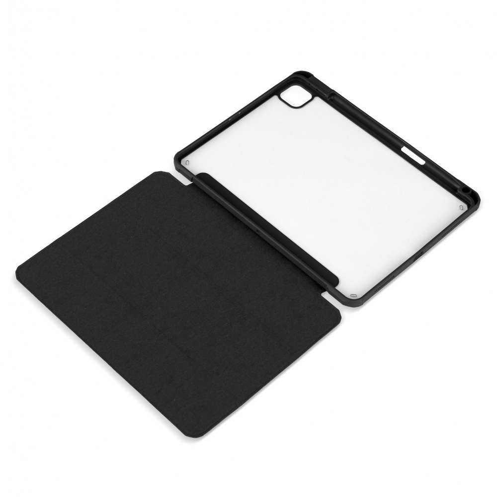 Husă magnetică cu spate acrilic și suport Stylus iPad Pro 11 (2020) - Negru