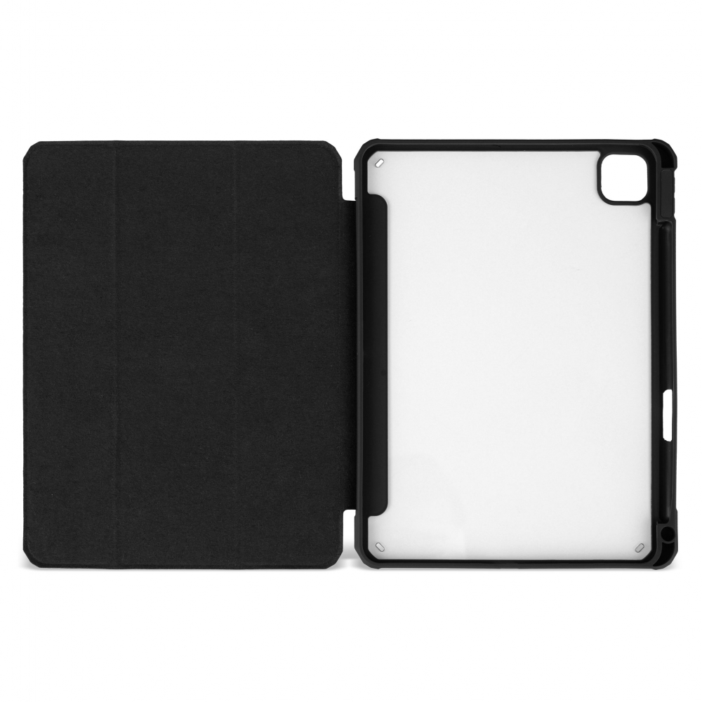 Husă magnetică cu spate acrilic și suport Stylus iPad Pro 11 (2020) - Negru
