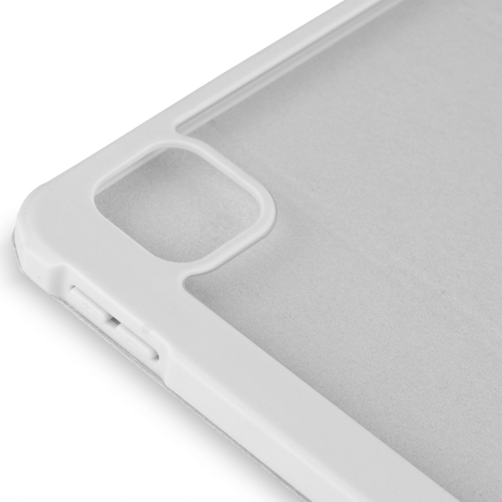 Husă magnetică cu spate acrilic, colțuri întărite și suport Stylus iPad Pro 11 (2020) Gri