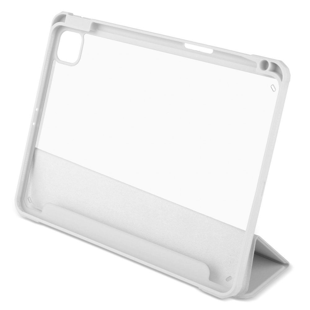 Husă magnetică cu spate acrilic, colțuri întărite și suport Stylus iPad Pro 11 (2020) Gri