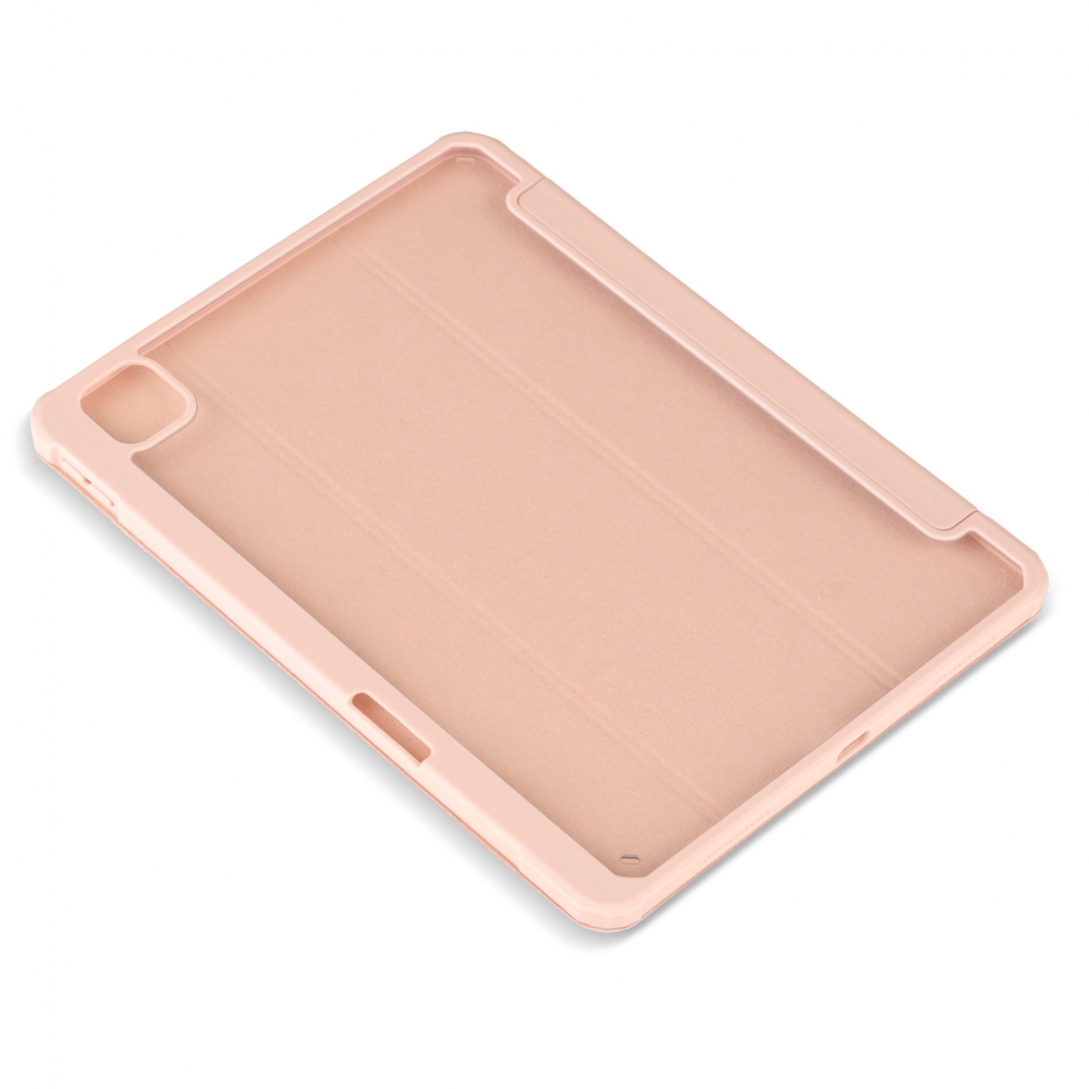 Husă magnetică cu spate acrilic, colțuri întărite și suport Stylus iPad Pro 11 2020 Roz