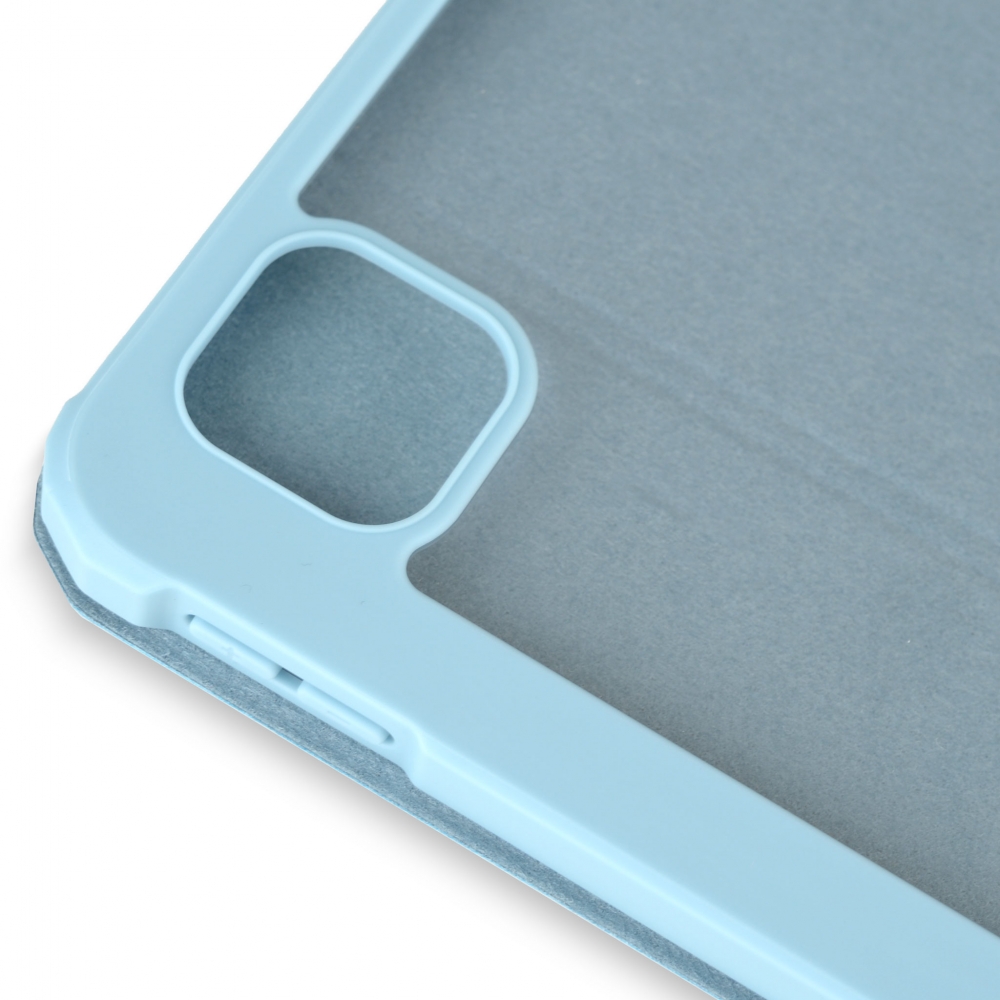 Husă magnetică cu spate acrilic, colțuri întărite și suport Stylus iPad Pro 11 (2021) - Haze Blue