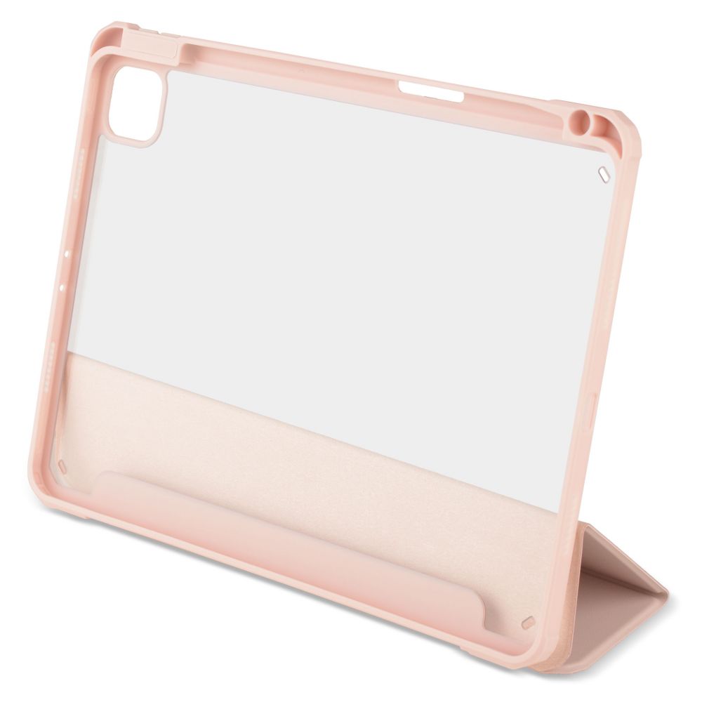 Husă magnetică cu spate acrilic, colțuri întărite și suport Stylus iPad Pro 11 (2021) Roz