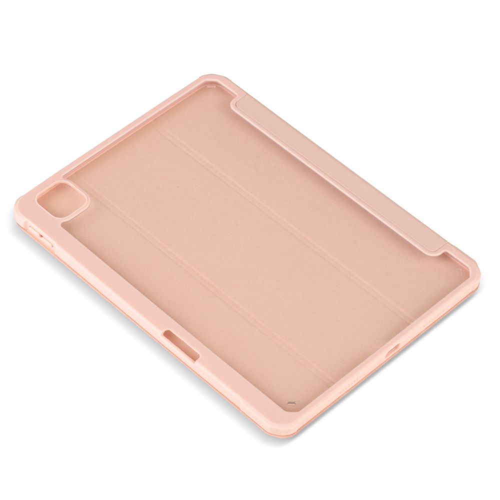 Husă magnetică cu spate acrilic, colțuri întărite și suport Stylus iPad Pro 11 (2021) Roz