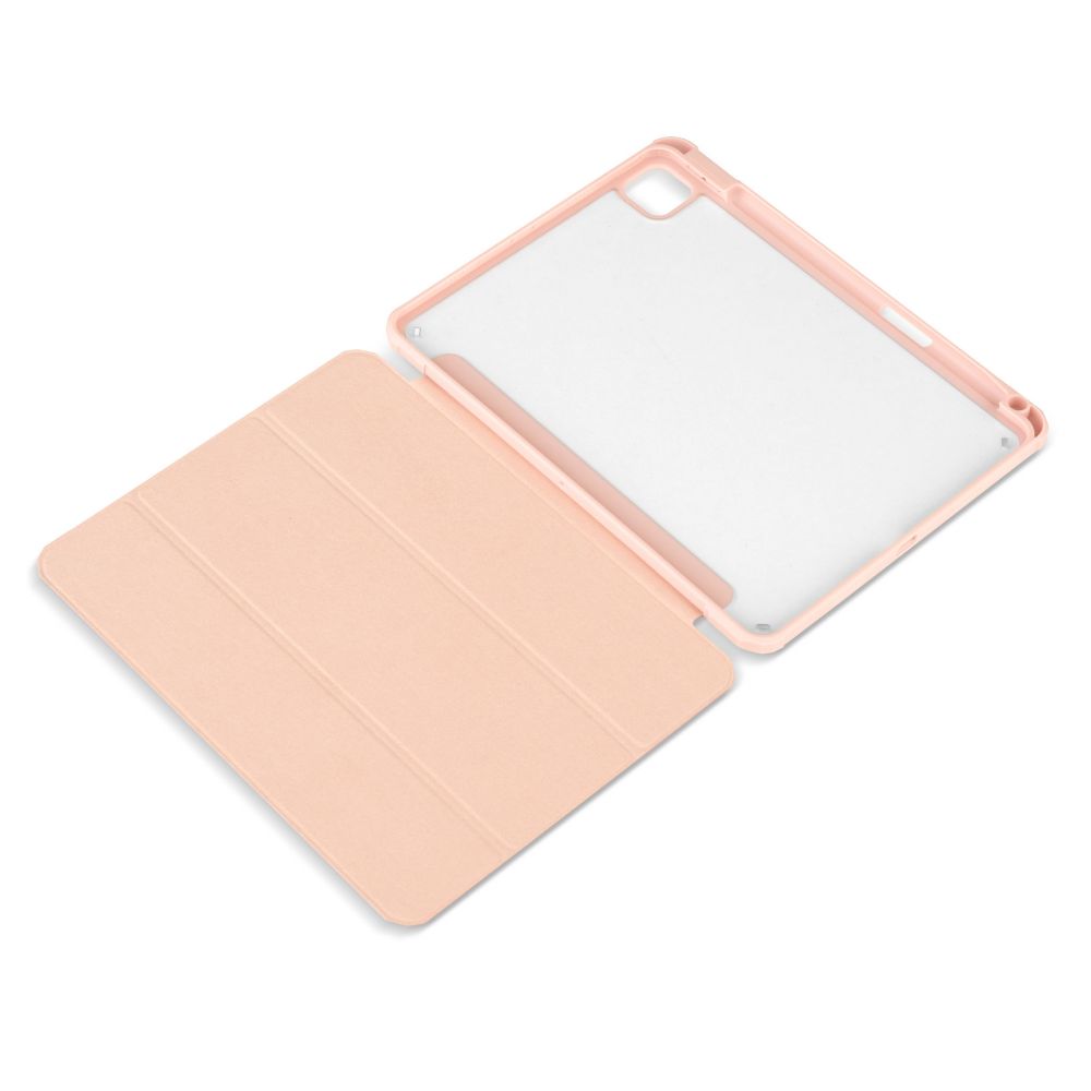 Husă magnetică cu spate acrilic, colțuri întărite și suport Stylus iPad Pro 11 (2021) Roz