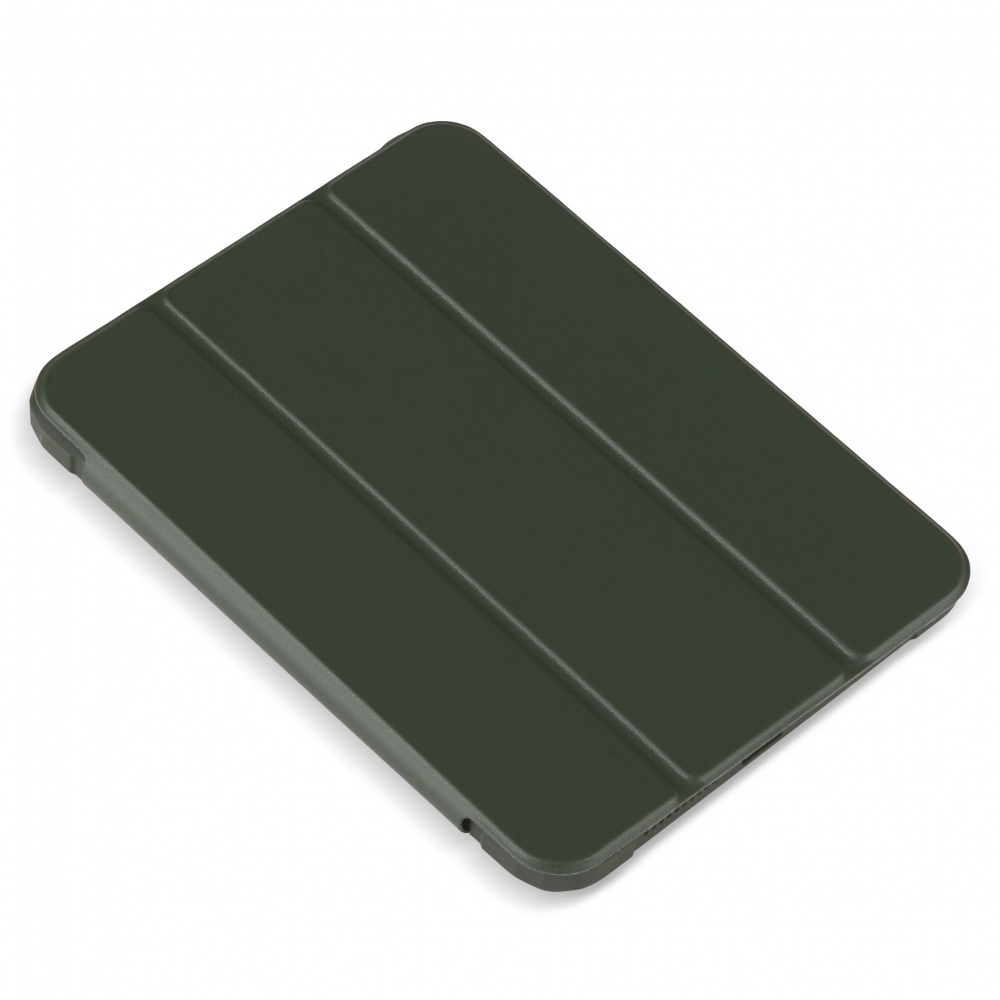 Husă magnetică cu spate acrilic, colțuri întărite și suport Stylus iPad mini 6, Army Green