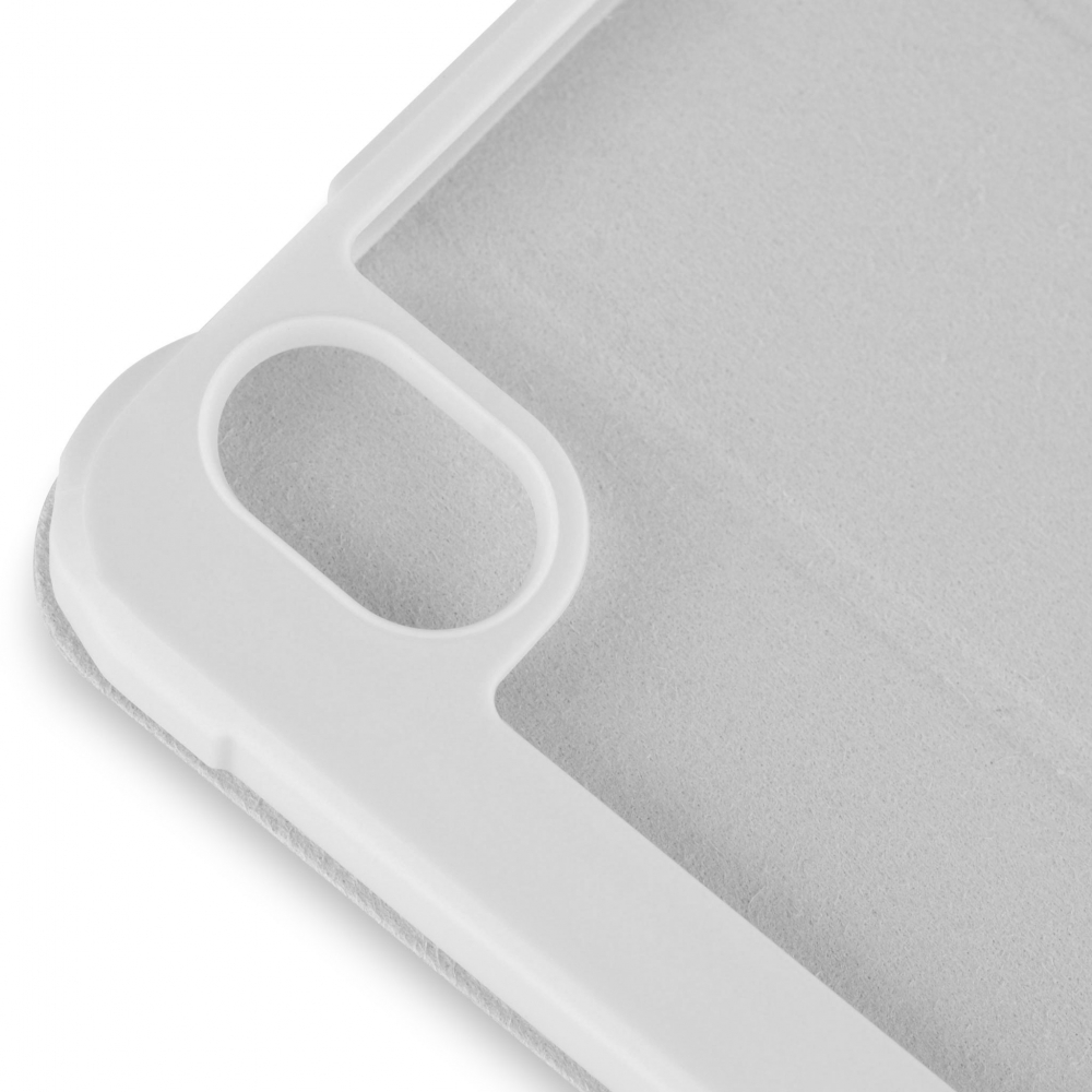 Husă magnetică cu spate acrilic, colțuri întărite și suport Stylus iPad mini 6, Gri