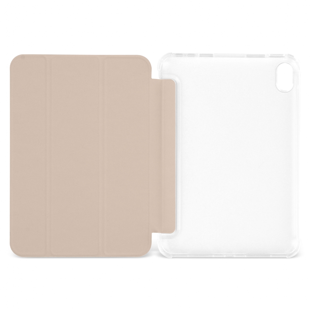 Husă magnetică cu spate transparent și colțuri întărite iPad mini 6, Auriu