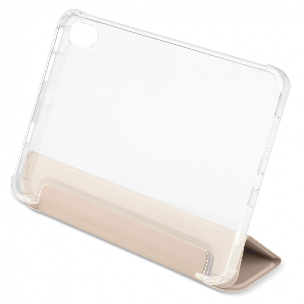 Husă magnetică cu spate transparent și colțuri întărite iPad mini 6, Auriu