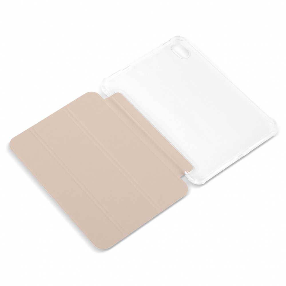 Husă magnetică cu spate transparent și colțuri întărite iPad mini 6, Auriu