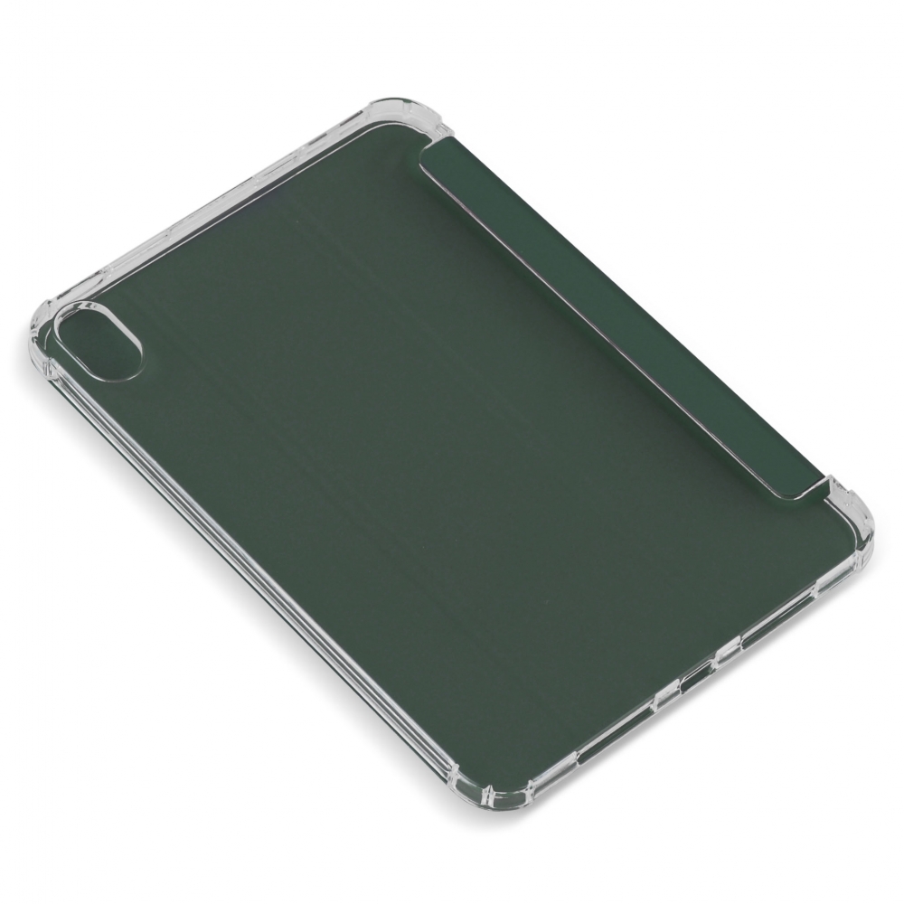Husă magnetică cu spate transparent și colțuri întărite iPad mini 6, Dark Green