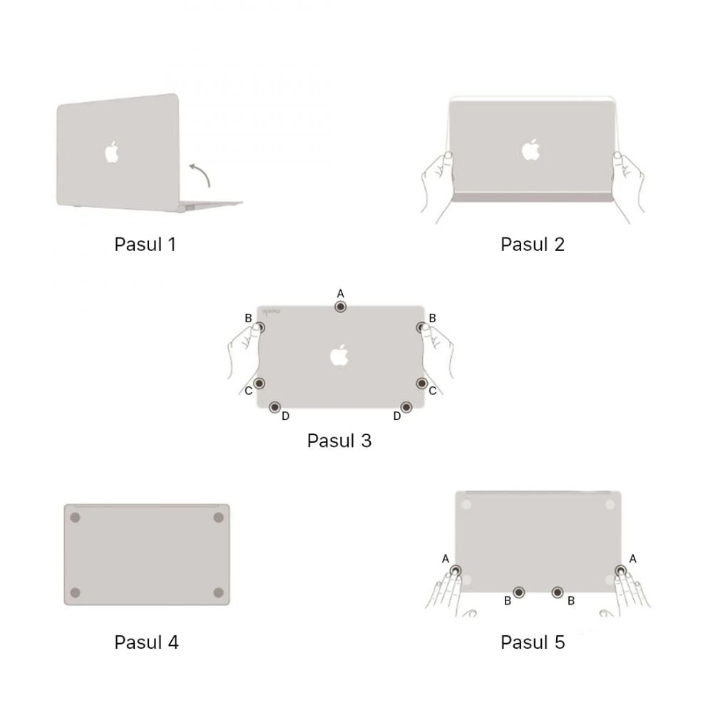 Carcasa de protectie pentru MacBook Pro M1 M2 16-inch A2485, A2780 - Transparent Lucios