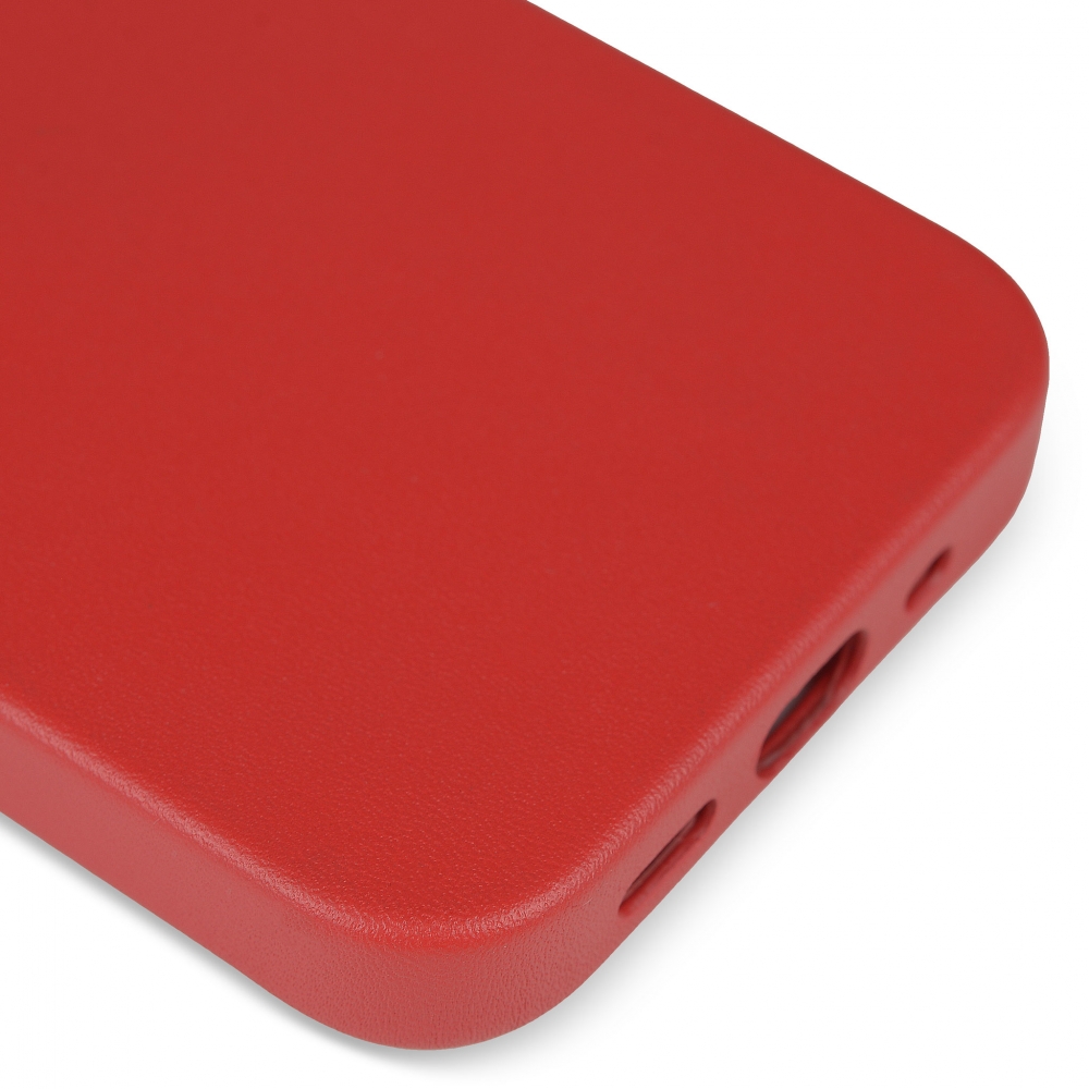 Husa de protectie MagSafe din piele compatibila cu iPhone 12 mini Rosu