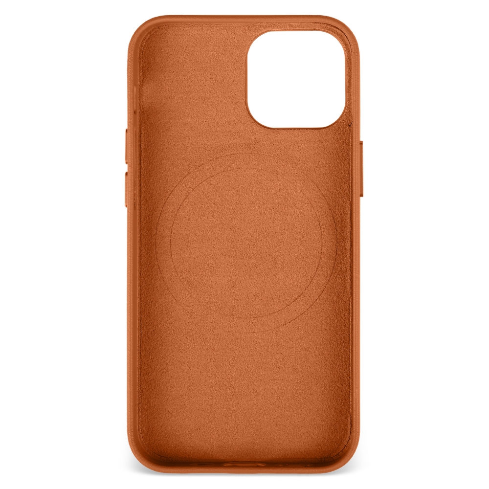 Husă din piele naturală cu MagSafe Apple iPhone 13 mini, Maro