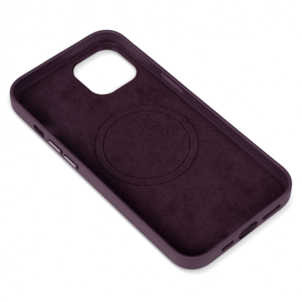 Husă protecție MagSafe din piele iPhone 13 - Dark Purple