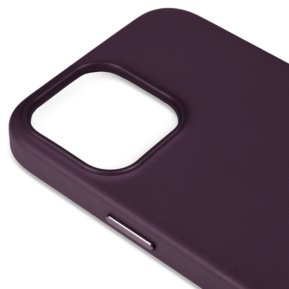 Husă de protecție MagSafe din piele iPhone 13 Pro - Dark Purple